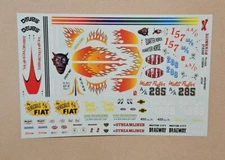 AMT 1/25 DOUBLE DRAGSTER, FIAT TOPOLINO DECAL SHEET