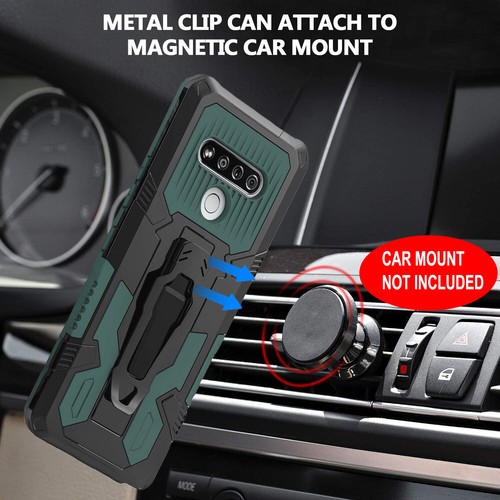 Funda para teléfono LG Stylo 6 soporte clip para cinturón + protector de vidrio templado - Imagen 33 de 35