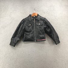 Harley Davidson Jacket Womens Small Heart Logo  Charm Embroidered Biker Black