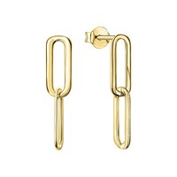 Ohrschmuck Ohrstecker 925 Sterling Silber Vergoldet Glanz Design Rechteckig Neu