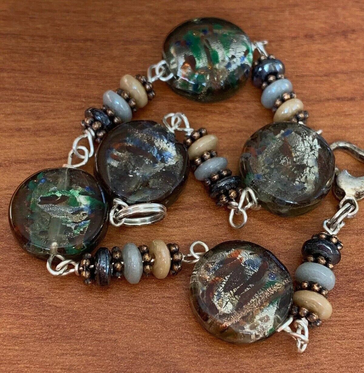 Handmade sterling Silver Plated Artesian multi co… - image 6