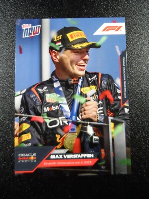 Max Verstappen Red Bull 2023 Topps Now Formula 1 F1 Card #32 7th Consecutive Win