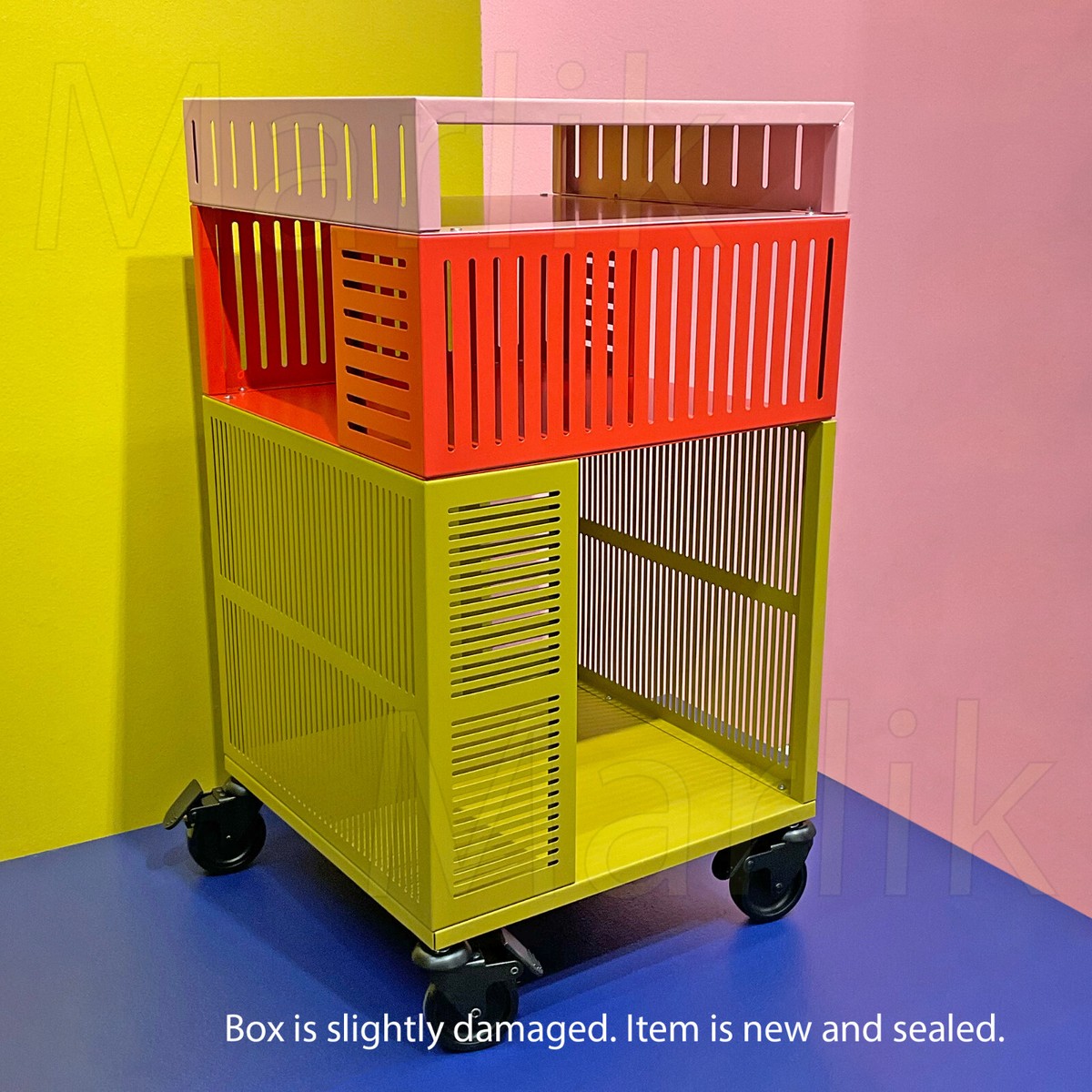 Ikea TESAMMANS Storage Unit on Casters Steel, Multicolor, 16 1/2
