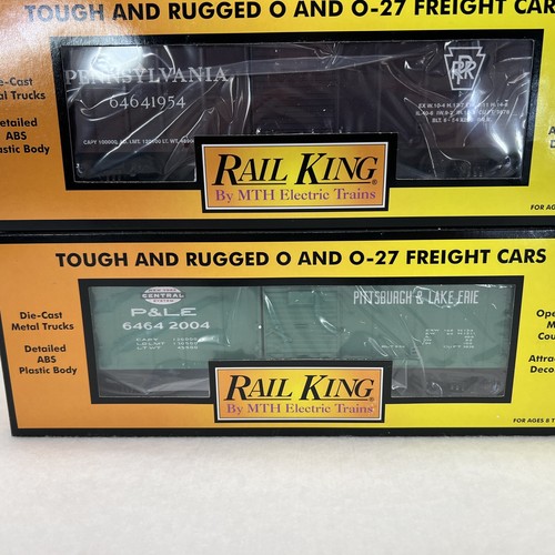 MTH RailKing 2004 TCA 30-74161 PRR and P&LE 2-Pack 6464 Boxcars New O Club 1954 - Picture 12 of 15