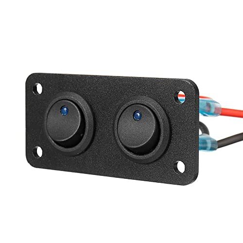 3 Gang 9 Pin Rocker Switch Panel Toggle Switches Panel DC12-24V 20A ON ...