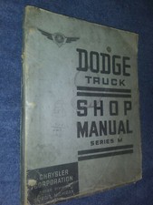 1937 Dodge Truck Shop Manual Oriinal. M Series Service Book Pickup More 1937 Dodge Truck Shop Manual Oriinal. M Series Service Book Pickup More