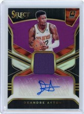 2018/19 Panini Select Rookie Jersey Autograph Purple #RJA-DAY Deandre Ayton 