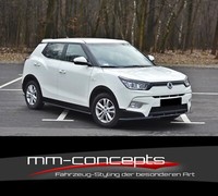 CUP Seitenschweller AnsäTze Schwarz FüR Ssangyong Tivoli Side Skirts Leisten
