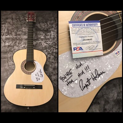 PSA Ihn & Escape Pina Colada Lied Rupert Holmes Signiert Akustik Gitarre COA
