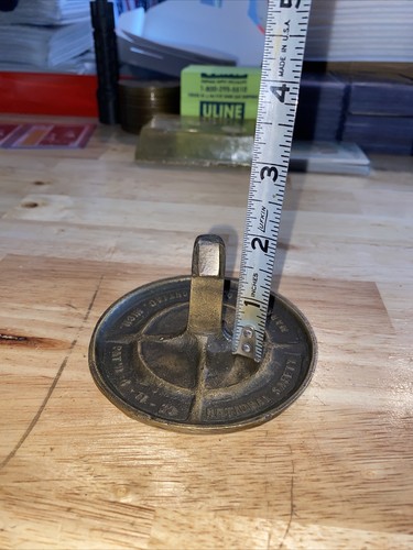 Dr Pepper Sidewalk Marker SOLID BRASS Patina Man Cave Soda Cola Beer Collector - Picture 5 of 12