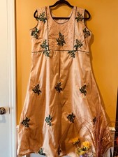 Designer Custom Stitched Banglori Silk Light Peach Anarkali Gown SALE  Size 42