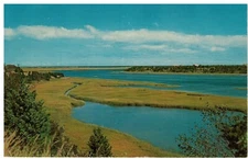 Postcard - Salt Marsh & Inland Waterway of Cape Cod, Massachussets