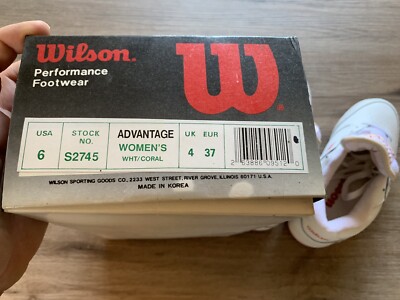 Vintage 1990's 90s Wilson Advantage Tennis Shoes NOS Deadstock