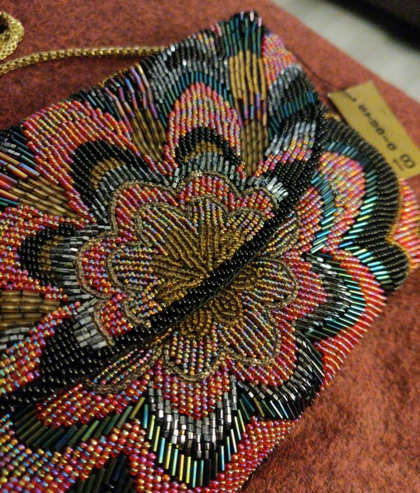 Новый с Ярлыками! La Regale Jewel 💎 тона бисером вечер сумочка наплечная сумка золотой тонированная цепочка