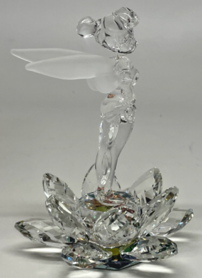 Disney Parks Arribas Brothers Tinker Bell on Lotus Flower Glass