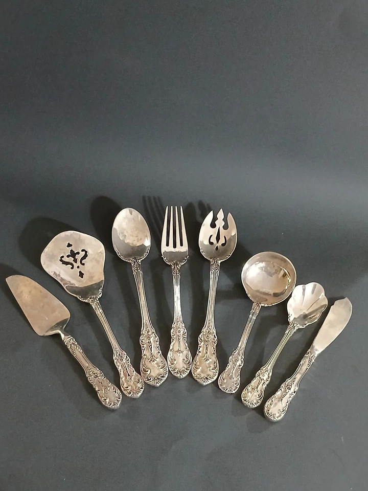 Juego de utensilios para servir chapados en plata de toalla de colección 8 piezas Foto 2 de 4