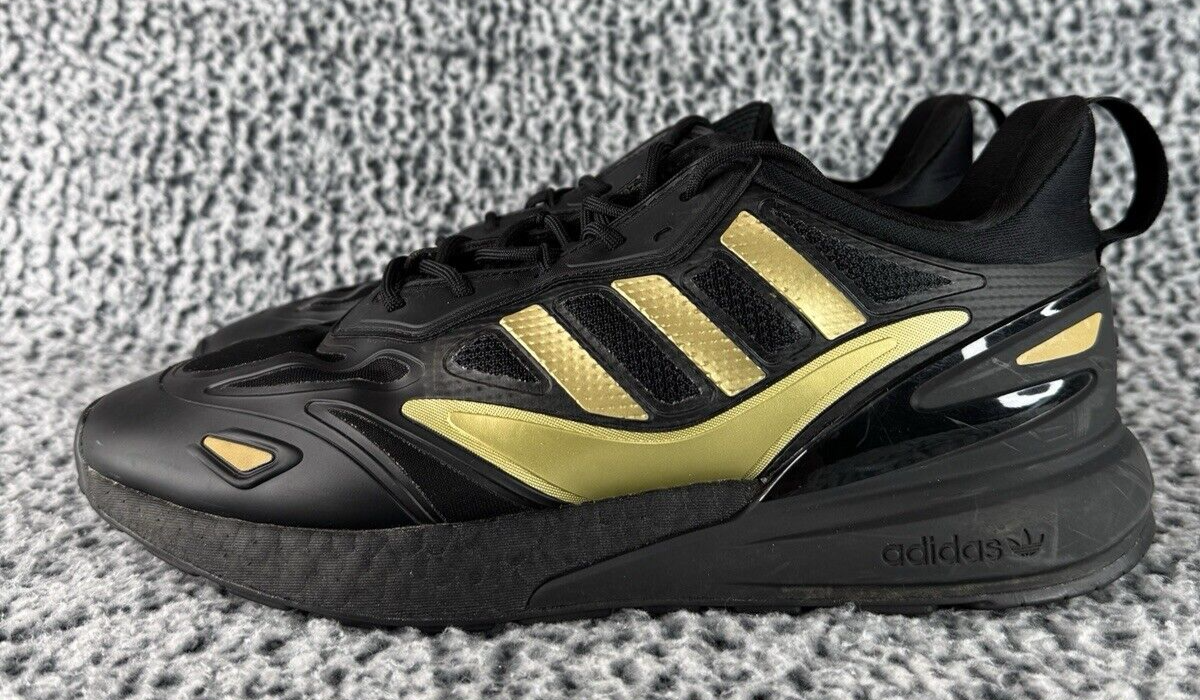 adidas ZX 2K Boost 2.0 'Black Gold Metallic' GZ7743 Size 11 adidas ZX 2K Boost 2.0 'Black Gold Metallic' GZ7743 Size 11
