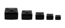 Square Flexible Vinyl End Cap for Tubing Post Pipe Various Sizes Pack Sizes