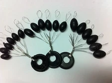 30 Fishing Rubber Float Bobber Stops Pitch Sinker 70/90LB, 90/120 LB