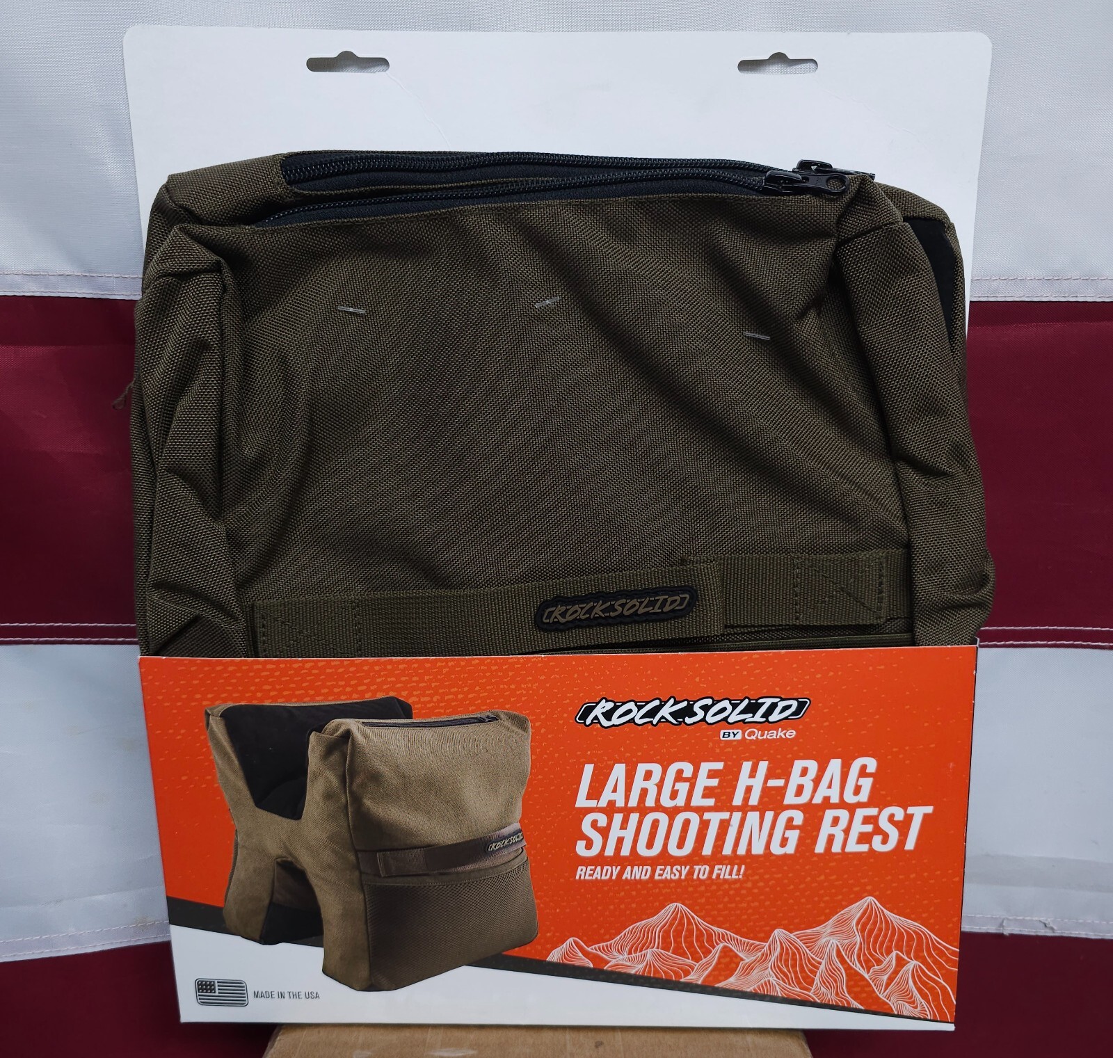 Quake Rock Solid Large H-Bag Shooting Rest Brown (No Fill/Bag Only) - 91007-7