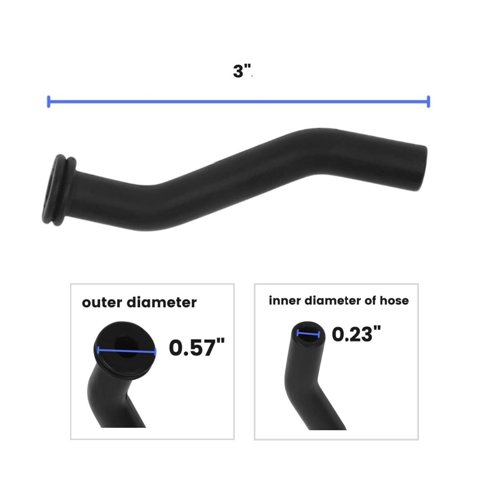 Vacuum Hose for Briggs & Stratton for John Deere Replaces 596163 593998 ...