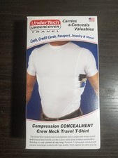 Small Mens Undertech Undercover Compress/Conceal Crew Neck Travel T-shirt Black 