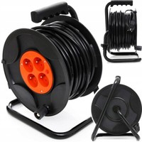 Kabeltrommel 4Steckdosen 25M 3X2,5Mm VerläNgerungskabel Kabelrolle 230V Schwarz