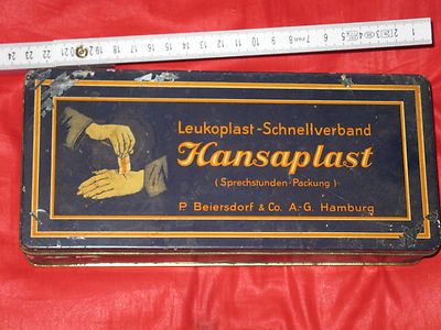 Dose Blechdose Hansaplast Sprechstundenpackung Beiersdorf Hamburg