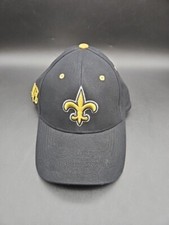 New Orleans Saints Adjustable Baseball Cap Embroidered Black/Gold NFL Cordoroy 