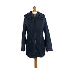 Point Zero Blue Padded Hooded Jacket Full Zip Outerwear Outdoors Size Medium