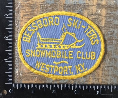 Vintage BESSBORO SKI-TERS SNOWMOBILE CLUB Westport New York Sew-On Patch NY