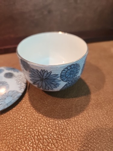 KUTANI Vintage Mid Century japanisches Porzellan handbemalt Chrysanthemenmotiv - Bild 5 von 11