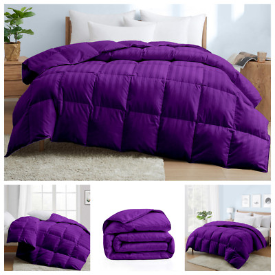 Wonderful 1000 TC Down Alternative Comforter OR Sets Purple Stripes Select Item