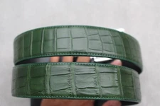 Green Genuine CROCODILE Belly Leather Skin Men's Belt - W 1.3" #T17