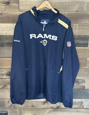 Reebok NFL On Field St Louis Rams Pullover Jacket 1/4 Zip - Size L