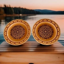 VINTAGE HOMER LAUGHLIN COVENTRY CASTILIAN Granada Gold 6” Bread Plates Set Of 2