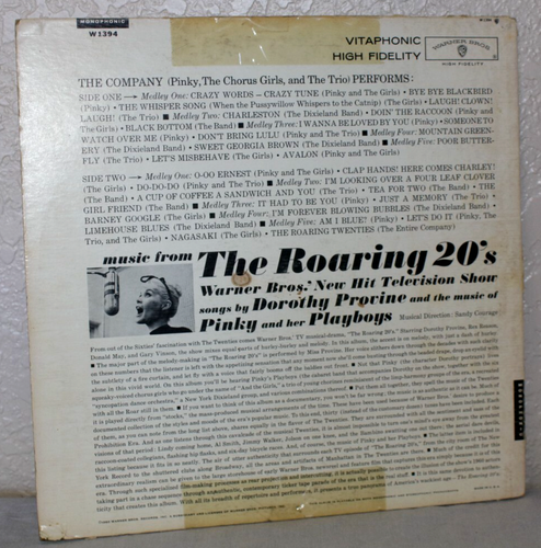 Dorothy Provine The Roaring 20's 33RPM Mono LP 1960 Warner Bros. Records W 1394 - Bild 2 von 8