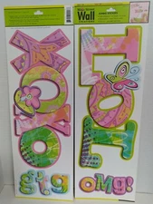 Love & XOXO OMG Wall Wallies REMOVEABLE WALL DECOR