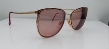 Vintage Always Value Red Gold Metal Oval Sunglasses FRAMES ONLY Hong Kong