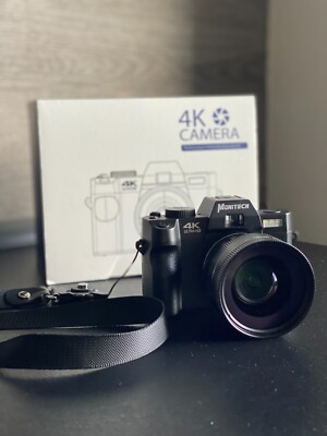Monitech 48MP Digitalkamera 4K Videokamera Reversible Display Point and Shoot Ka