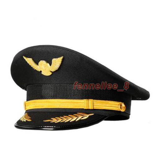 New Aviation Hat Pilot Uniform Hat Work Aircraft Men's Role Playing Hat