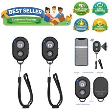 Wireless Camera Remote Shutter for Smartphones 2 Pack, Wireless Phone Camera ...