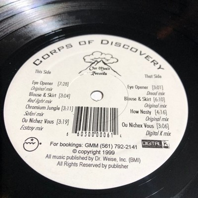 Corps Of Discovery   Eye Opener 12'' EP 1999 Our Music Records House Techno