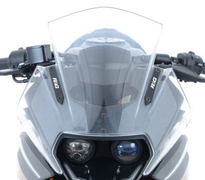 R&G Mirror Blanking Plates Black (Pair) KTM RC 200 2014 - 2016