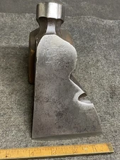 VINTAGE SHAPLEIGHS KEEN KUTTER  HALF HATCHET  CARPENTERS AXE TEXTURED FACE USA