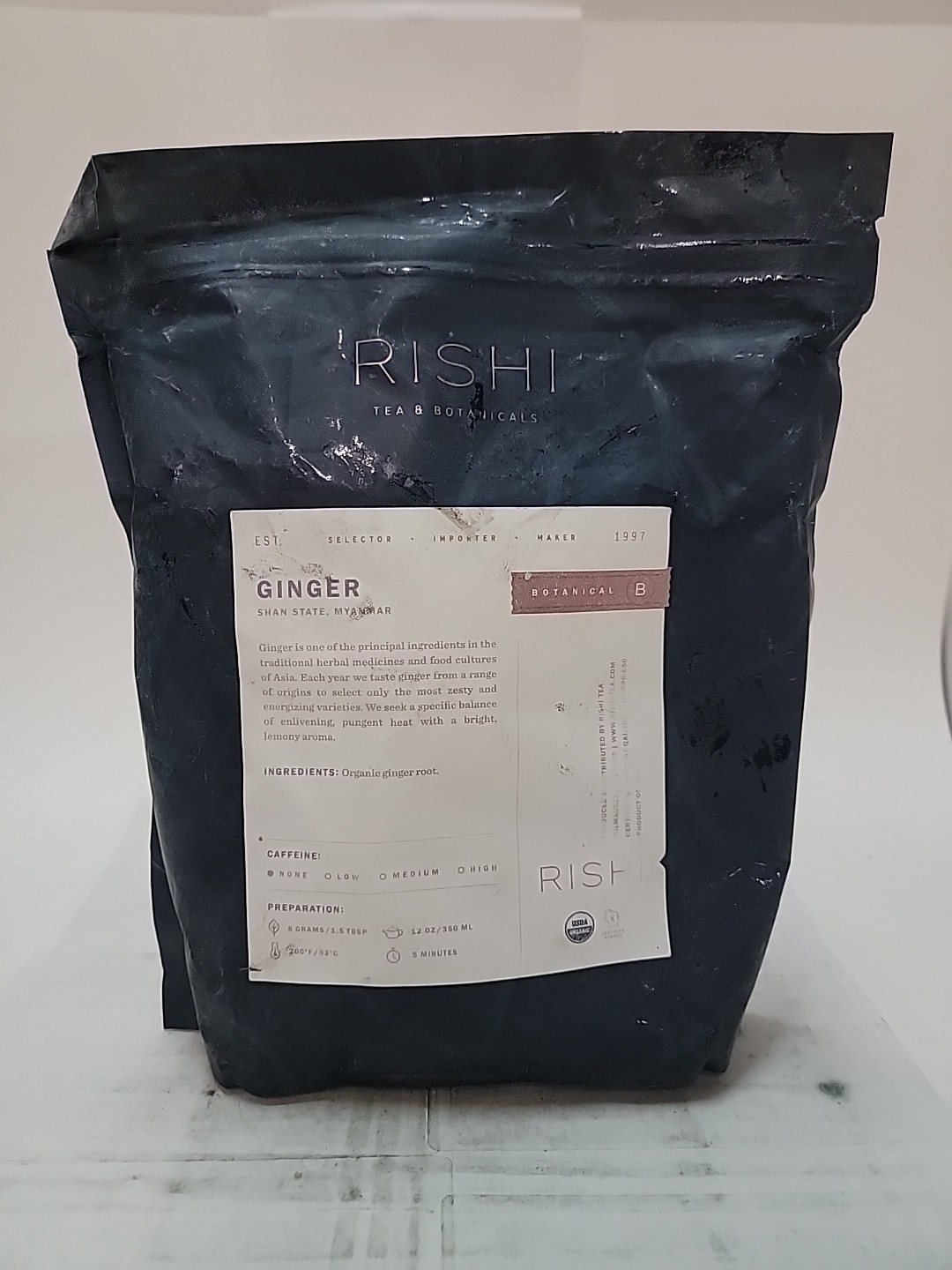 Ginger Herbal Tea - Organic, Caffeine Free Loose Leaf, Exp1/27