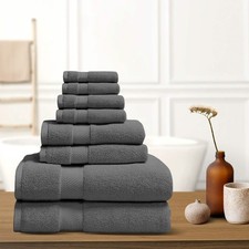 8-Piece: 100 Organic Cotton Bath Towel Set