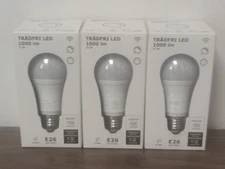 Ikea Tradfri E26 LED 1000 Lumen Dimmable Smart Light Bulb White 11 W. Lot Of 3
