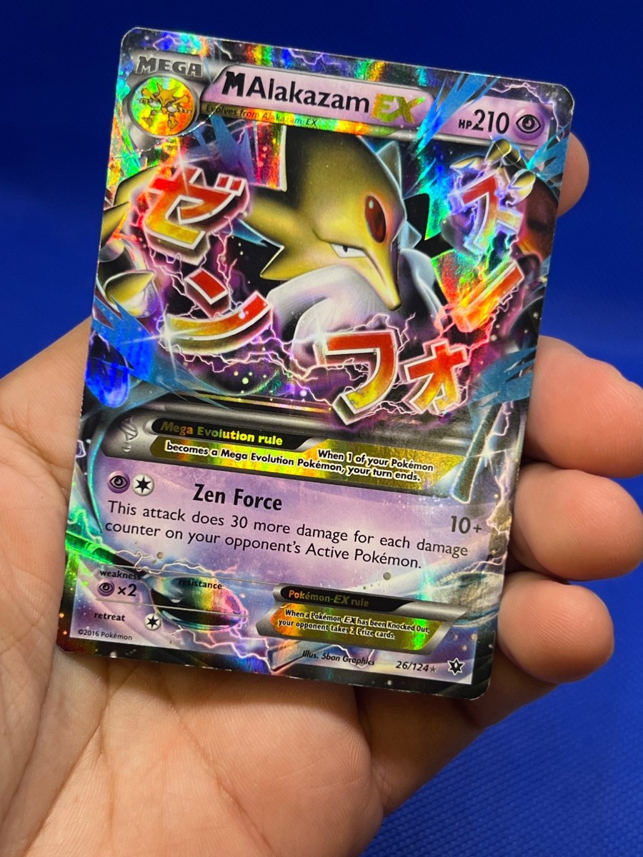 2016 Pokemon XY Fates Collide Mega M Alakazam EX 26/124 Ultra Rare