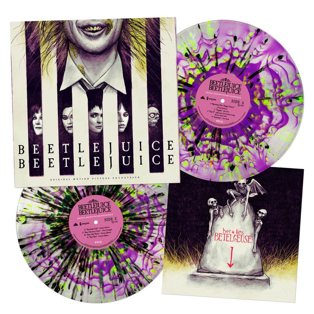 Beetlejuice Beetlejuice Soundtrack Splatter Vinyl LP X 2 Waxwork Records New